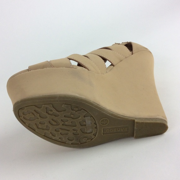 Bamboo Women's Open Toe Wedge Sandal - Picture 8 of 8